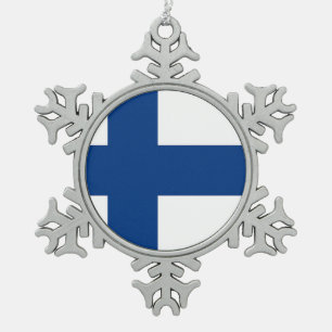 Sneeuwvlok Ornament met Finse vlag