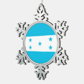 Sneeuwvlok Ornament met Honduras Vlag (Rechts)