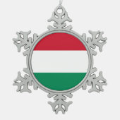 Sneeuwvlok Ornament met Hongaarse vlag (Voorkant)