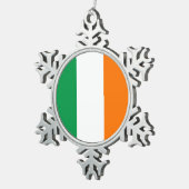 Sneeuwvlok Ornament met Ierse vlag (Rechts)