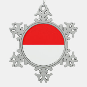 Sneeuwvlok Ornament met Indonesische vlag