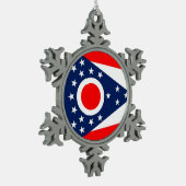 Sneeuwvlok Ornament met Ohio Flag (Links)