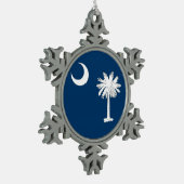 Sneeuwvlok Ornament met South Carolina Flag (Links)