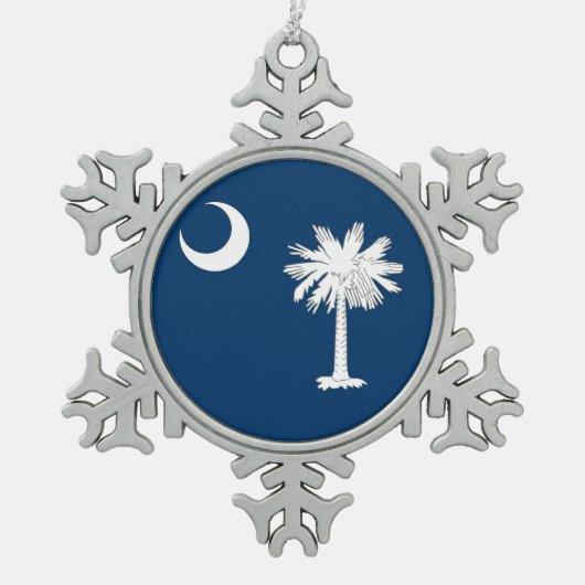 Sneeuwvlok Ornament met South Carolina Flag (Voorkant)