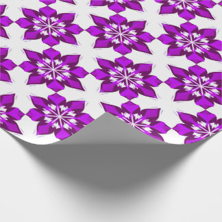 ❄ Sneeuwvlok Paarse Winter Tegel Patroon ❄ Cadeaupapier