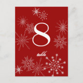 Sneeuwvlok Pareltjes / Tafel Kaart (Voorkant)