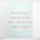 Sneeuwvlok Rainbow Holiday Kaart (Binnenkant midden)