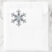 Sneeuwvlok Rechthoekige Sticker (Tas)