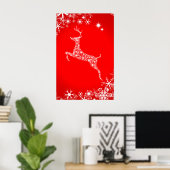 Sneeuwvlok Rendier Poster (Thuiskantoor)