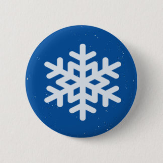 sneeuwvlok ronde button 5,7 cm