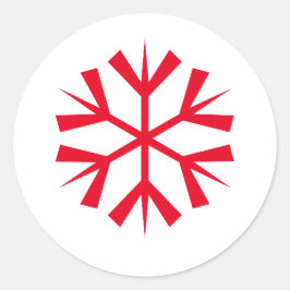Sneeuwvlok Ronde Sticker