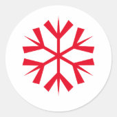 Sneeuwvlok Ronde Sticker (Voorkant)