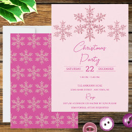 Sneeuwvlok Roze Glam Elegant Festive Kerstmis