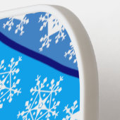 Sneeuwvlok Strepen Blauw Pickleball Paddle (Links Detail)