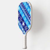 Sneeuwvlok Strepen Blauw Pickleball Paddle (Links)
