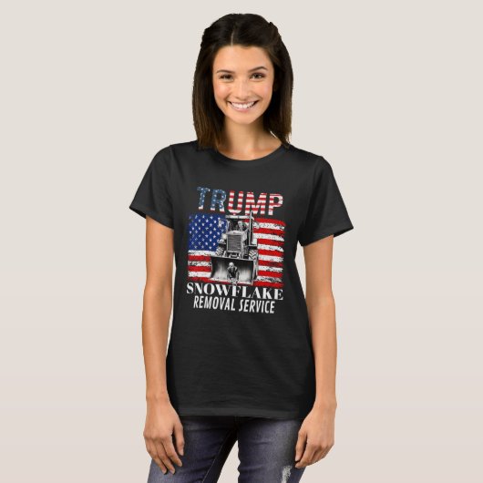 Sneeuwvlok Verwijdering Service Grappige Donald Tr T-shirt (Voorkant volledig)