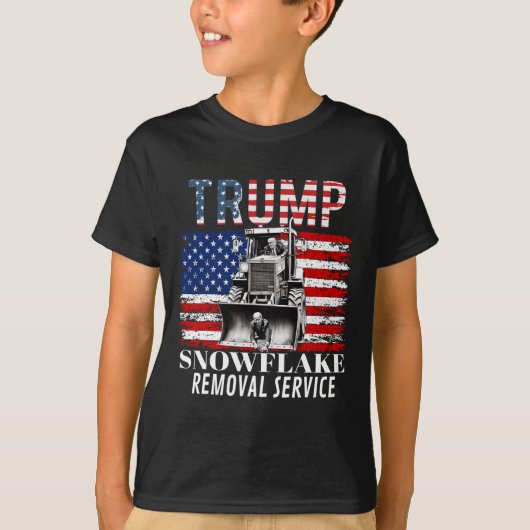 Sneeuwvlok Verwijdering Service Grappige Donald Tr T-shirt (Voorkant)