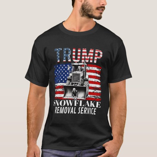 Sneeuwvlok Verwijdering Service Grappige Donald Tr T-shirt (Voorkant)