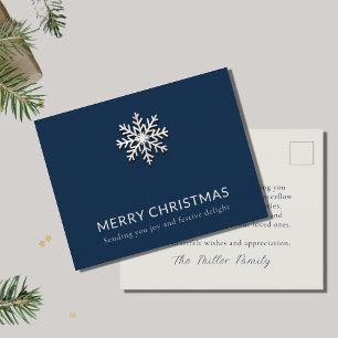 Sneeuwvlok Vrolijk Kerst Briefkaart