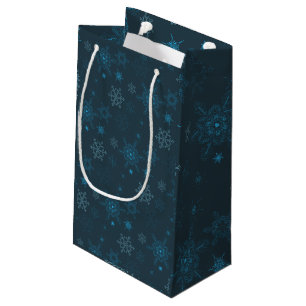 Sneeuwvlok winter blauw naadloos patroon klein cadeauzakje
