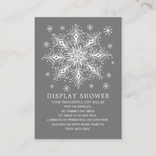 Sneeuwvlok Winter Vrijgezellenfeest Display Shower Informatiekaartje