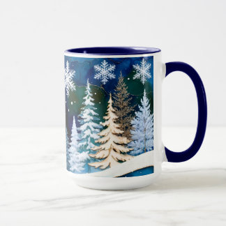 Sneeuwvlok Winter Woud Kerstmug Mok
