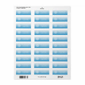Sneeuwvlok winterblauw verloop retouradres etiket (Full Sheet)