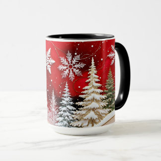 Sneeuwvlok Winterbos Kerstmug Mok