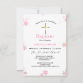 Sneeuwvlok Winterkruis Doop Kaart (Voorkant)