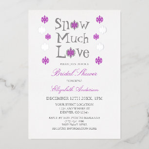 Sneeuwvlok WinterVrijgezellenfeest Folie Uitnodiging