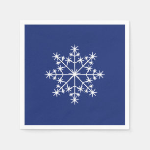 Sneeuwvlok Xmas Kerstblauw Vakantie Servet
