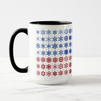 Sneeuwvlokcollagevlag 250ste verjaardag mok