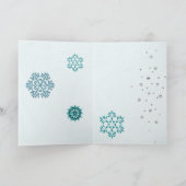 Sneeuwvlokje met juwelen 3D BLANK Kaart (Binnen)