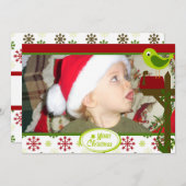 Sneeuwvlokken Aangepaste feestelijke fotokaart ver Feestdagenkaart (Voorkant / Achterkant)