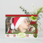 Sneeuwvlokken Aangepaste feestelijke fotokaart ver Feestdagenkaart (Staand voorkant)