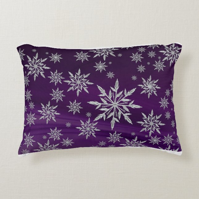 Sneeuwvlokken Accent Pillow Kussen (Voorkant)