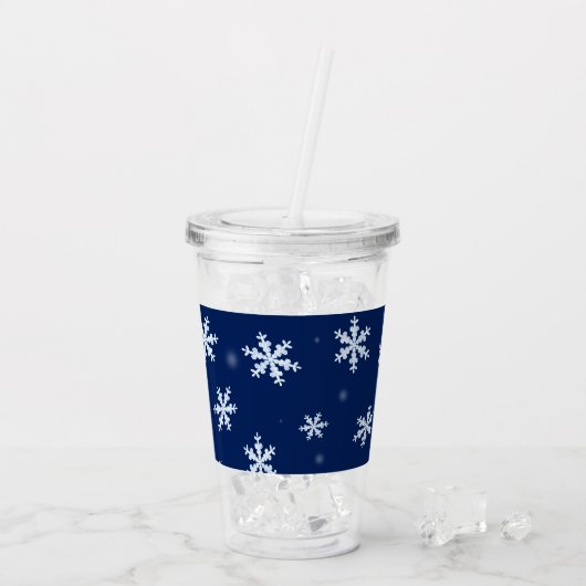 Sneeuwvlokken Acryl Drinkbeker (Achterkant ijs)