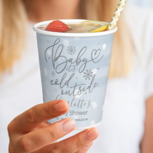 Sneeuwvlokken Baby Het is koud buiten Baby shower Papieren Bekers