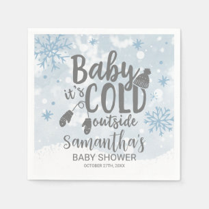 Sneeuwvlokken Baby Het is koud buiten Baby shower Servet