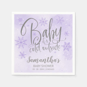 Sneeuwvlokken Baby Het is koud buiten Baby shower Servet