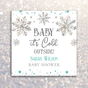 Sneeuwvlokken Baby het is koud buiten baby shower Servet