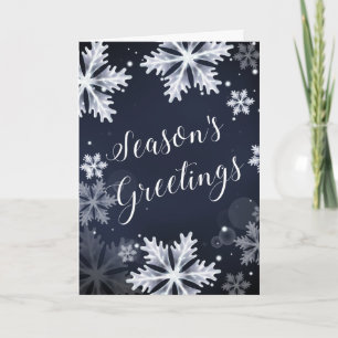 sneeuwvlokken Bedrijfs Kerstkaart Feestdagen Kaart