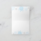 Sneeuwvlokken Blauw 1e Verjaardag Jongen Bedankt C (Binnen)