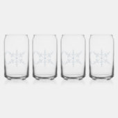 Sneeuwvlokken Blikvorm Glas (Achterkant)