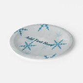 Sneeuwvlokken Bling Kerst Papier Bord (Gekanteld)