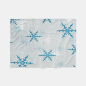 Sneeuwvlokken Bling Kerstmis Fleece Deken (Voorkant (Horizontaal))