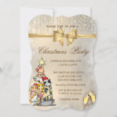 Sneeuwvlokken, Bow, Pine Tree Cats met kerstfeest Kaart (Voorkant)