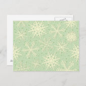 Sneeuwvlokken, briefkaart (Voorkant / Achterkant)