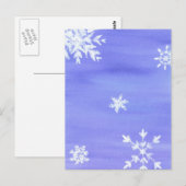 sneeuwvlokken briefkaart (Voorkant / Achterkant)