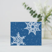 Sneeuwvlokken Briefkaart (Staand voorkant)